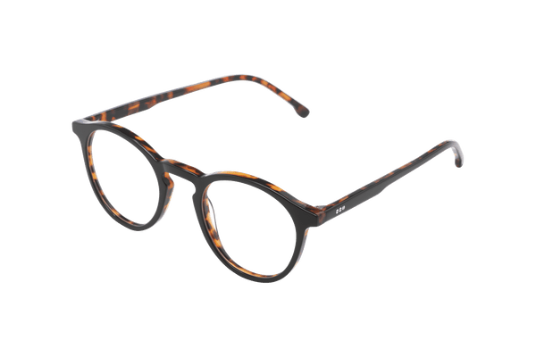 Martin Optical / Black Tortoise Acetate & Blue - Light Lens - Shade Files